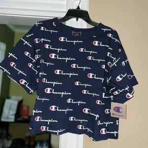 Champion Cropped Logo Tee